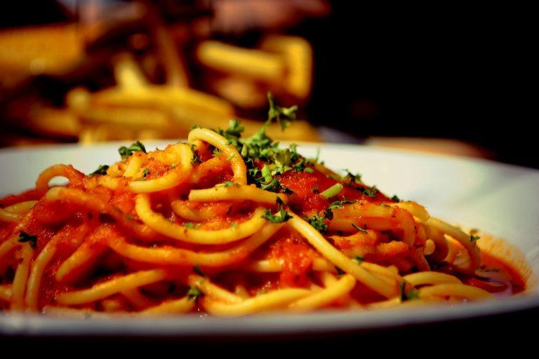 Veggie Sesame Spaghetti is hot on the menu.