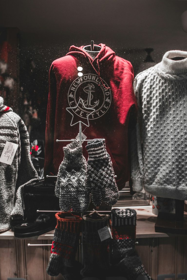 Winter clothes are restocked in stores.