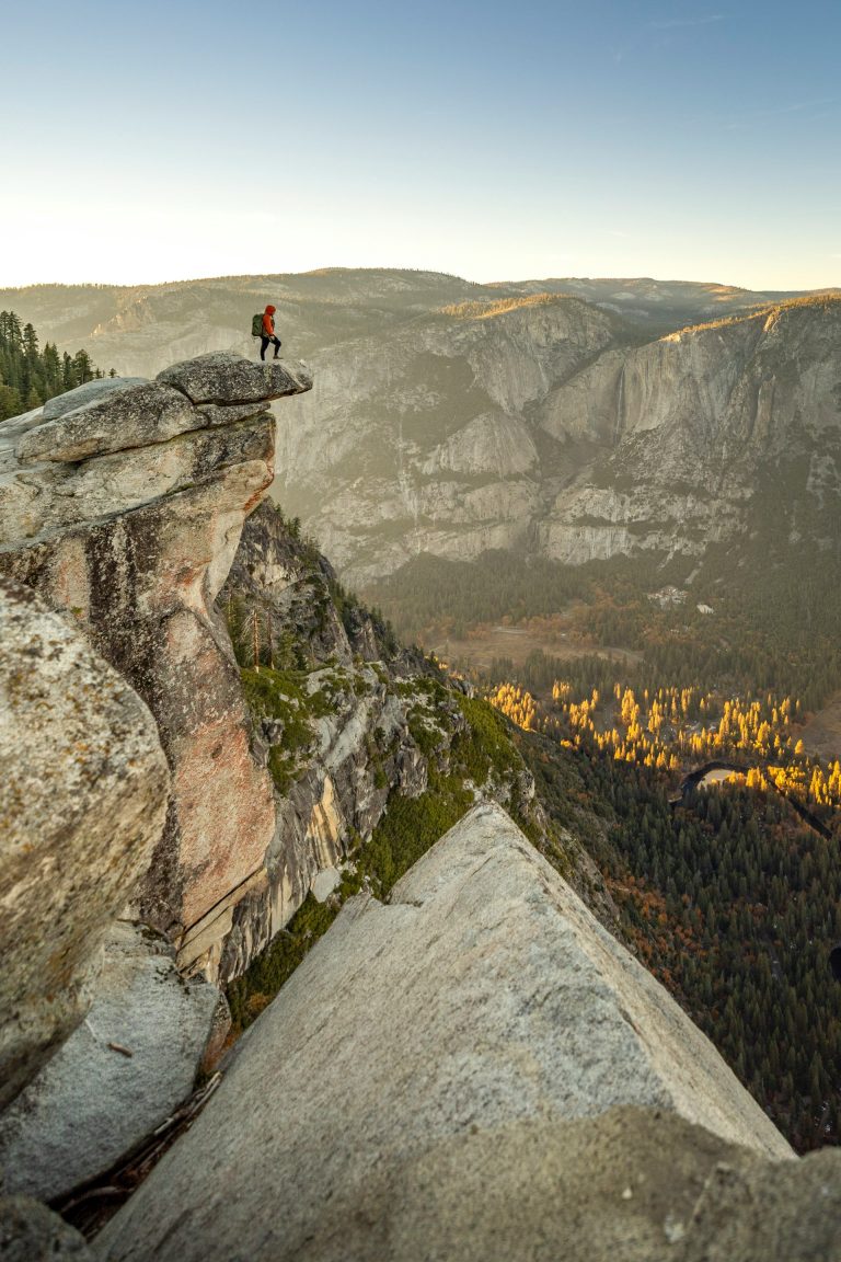 Outdoor camping in cliff of mountain.